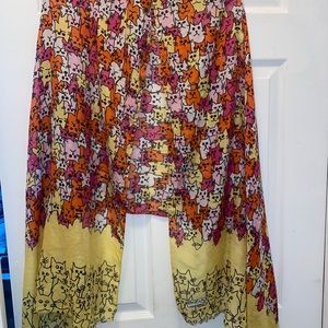 Bezem Sal cat pattern long scarf